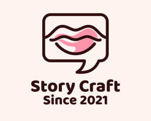 Narrator - Lipstick Makeup Chat logo design