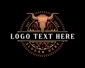 Livestock - Bull Ranch Farm logo design