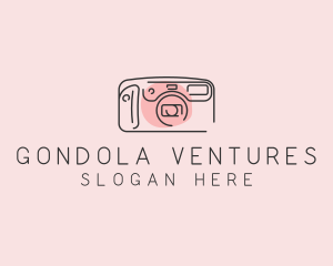 Photo Camera Monoline logo design