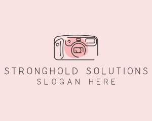 Photo Camera Monoline logo design