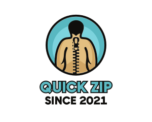 Zip - Zipper Spine Chiropractor logo design