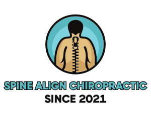 Zipper Spine Chiropractor logo design