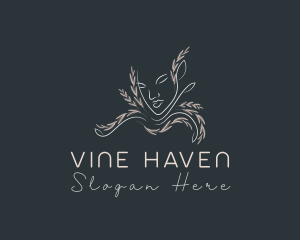 Woman Face Vines logo design