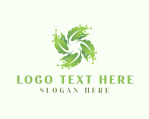 Natural Agriculture Leaf Plant Logo