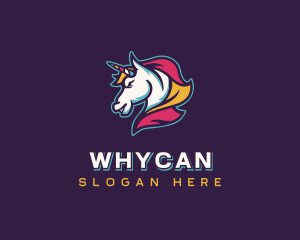 Unicorn Horse Streamer Logo