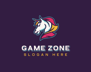 Unicorn Horse Streamer logo design