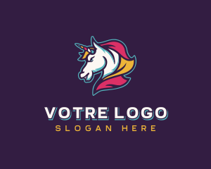 Gaming - Unicorn Horse Streamer logo design