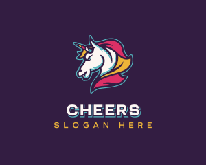 Streamer - Unicorn Horse Streamer logo design