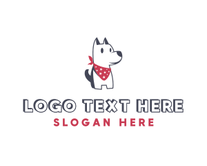 Animal - Pet Dog Scarf logo design