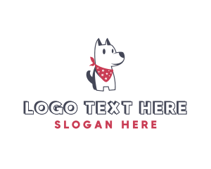 Character - Pet Dog Scarf logo design