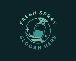 Mop Spray Cleaning logo design