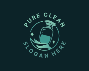 Mop Spray Cleaning logo design