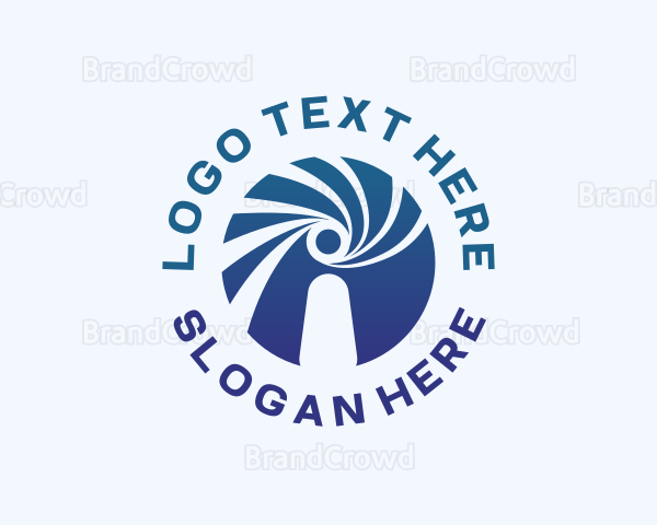 Cyclone Eye Letter I Logo
