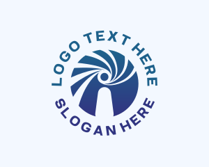 Statistics - Cyclone Eye Letter I logo design