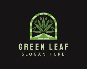 Herbal Marijuana Oil logo design