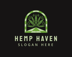 Herbal Marijuana Oil logo design