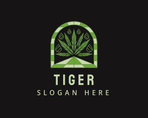 Cbd - Herbal Marijuana Oil logo design