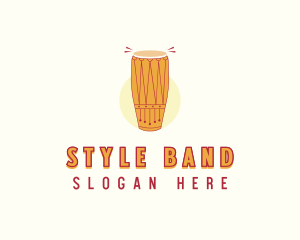 Conga African Drum logo design