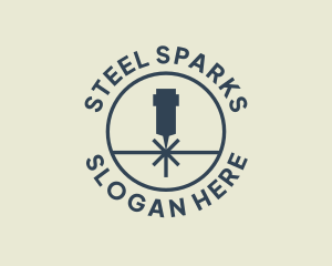 Laser Spark Metalwork logo design