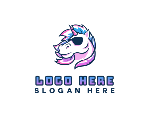 Videogame - Fashion Horse Unicorn logo design