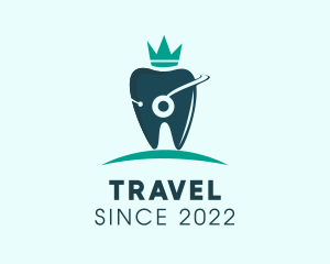 Toothbrush - Crown Tooth Dentist logo design