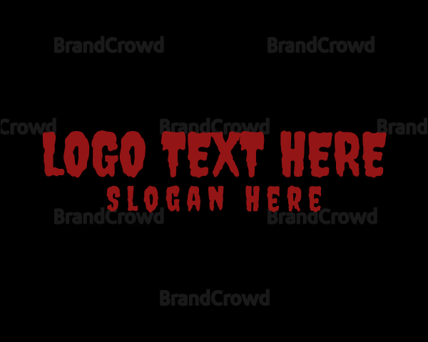 Creepy Horror Wordmark Logo