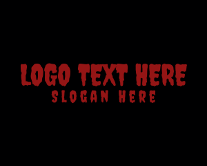 Poster - Creepy Horror Wordmark logo design