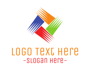 Painter - Colorful Brushstrokes logo design