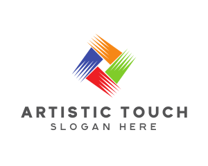 Colorful Brushstrokes logo design