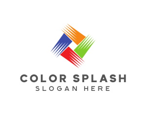 Colorful Brushstrokes logo design