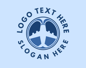 Travel Blogger - Plane Pilot Emblem logo design