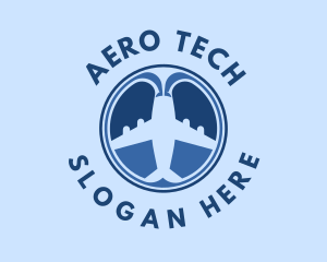 Aero - Plane Pilot Emblem logo design