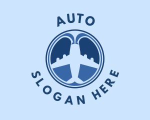 Shipping - Plane Pilot Emblem logo design