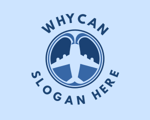 Flying - Plane Pilot Emblem logo design