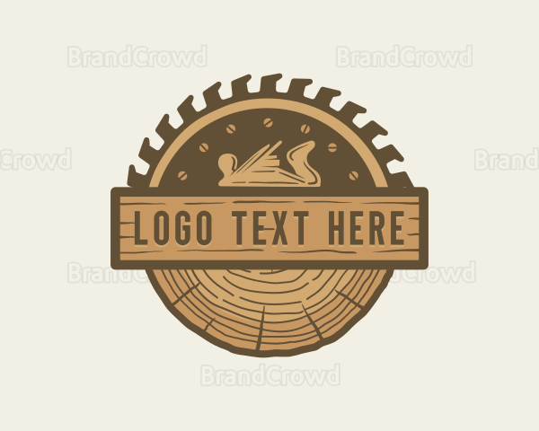 Carpentry Saw Blade Lumberjack Logo