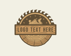 Lumberjack - Carpentry Saw Blade Lumberjack logo design