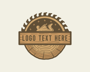 Trunk - Carpentry Saw Blade Lumberjack logo design