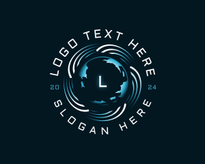 Sci Fi - Technology Globe Software logo design