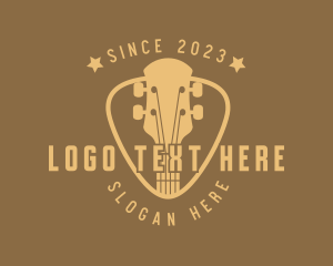 Guitar Hero - Guitar Instrument Band logo design
