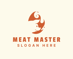 Fire Pork Grill logo design