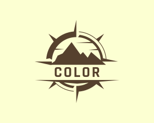 West - Mountain Hiking Compass logo design