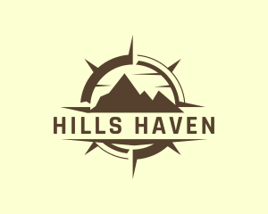 Mountain Hiking Compass  logo design