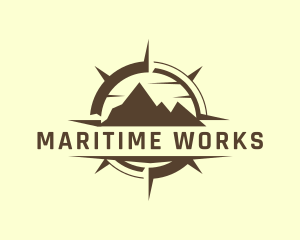 Mountain Hiking Compass  logo design