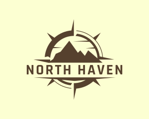 North - Mountain Hiking Compass logo design