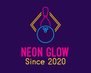 Neon - Neon Bowling Game logo design