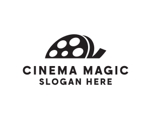 Monochromatic Film Reel logo design