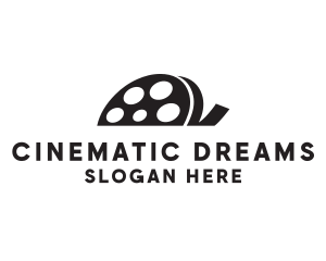 Monochromatic Film Reel logo design