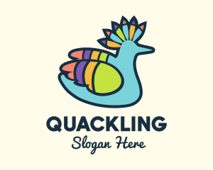 Duckling - Tropical Bird Pinata logo design