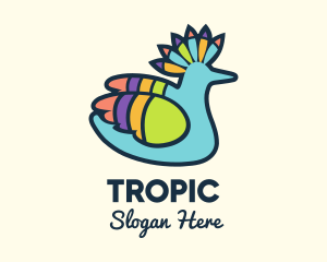 Tropical Bird Pinata logo design