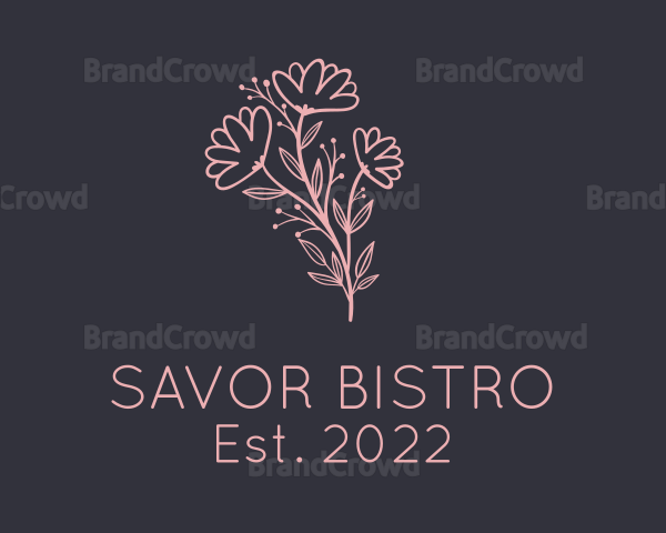 Aesthetic Flower Garden Logo